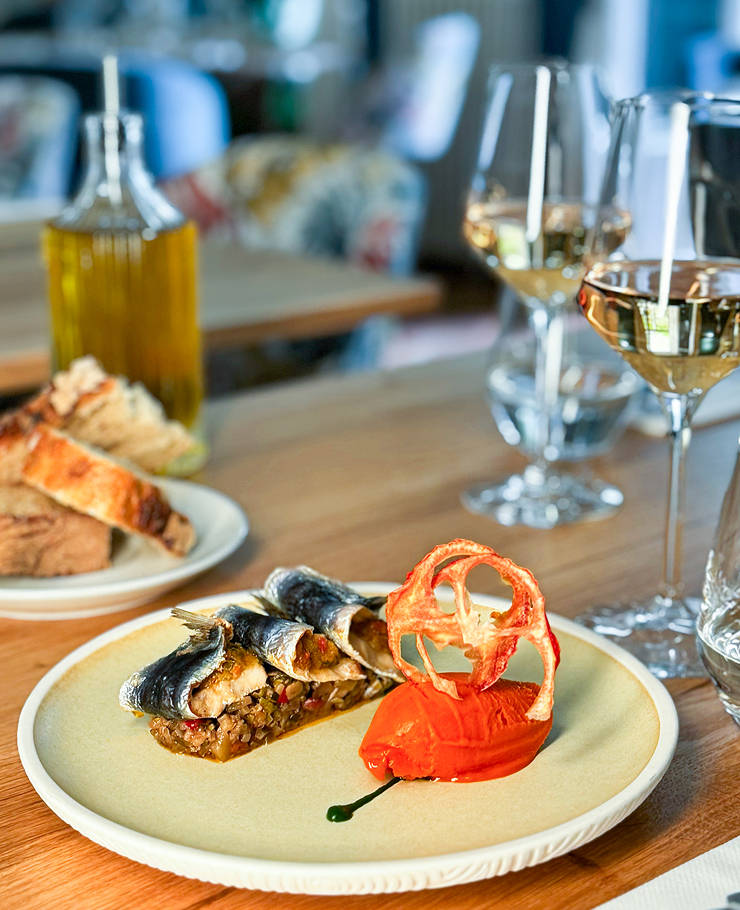 Fish-based dish from Le Domino restaurant